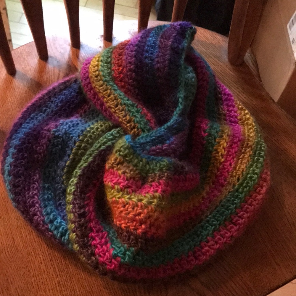 Infinity scarf handmade beautiful jewel tones